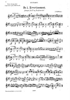 Divertissement for Two Guitars: Divertissement para Duas Guitarras by Joseph Küffner