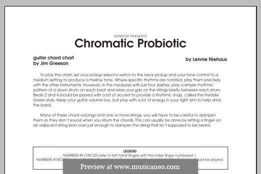 Chromatic Probiotic: Guitar chord chart by Lennie Niehaus