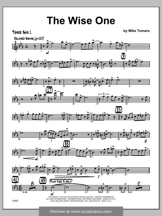 The Wise One: Tenor Sax 1 part by Mike Tomaro