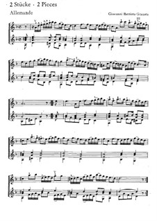 Two Pieces for Two Guitars (Allemande and Gigue): Two Pieces for Two Guitars (Allemande and Gigue) by Giovanni Battista Granata