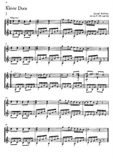 Twelve Little Duets, Op.87, 140, 168: Twelve Little Duets by Joseph Küffner