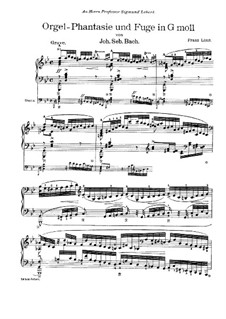 Fantasia and Fugue No.12 in G Minor (Great), BWV 542: arranjo para piano, S.463 by Johann Sebastian Bach