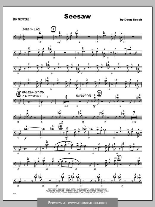 Seesaw: Trombone 2 part by Doug Beach