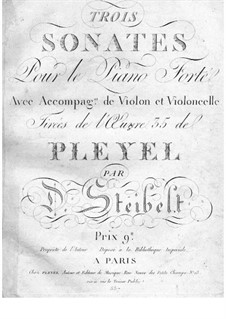 Three Sonatas for Violin, Cello and Piano: parte piano by Daniel Steibelt