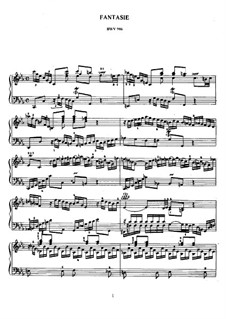 Fantasia and Fugue in C Minor, BWV 906: Para Piano by Johann Sebastian Bach