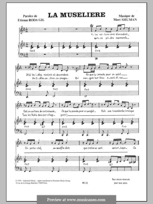 La Muselière: Para vocais e piano by Mort Shuman