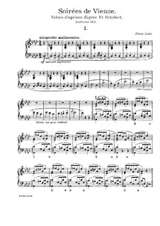 Soirees de Vienne. Transcriptions on Themes by Schubert, S.427: No 1 em A flat maior by Franz Liszt