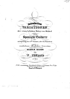 Introduction and Variations on a Waltz by Himmel for Two Guitar, Op.16: Introduction and Variations on a Waltz by Himmel for Two Guitar by Wilhelm Neuland
