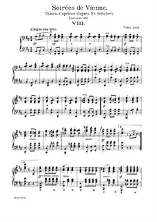 Soirees de Vienne. Transcriptions on Themes by Schubert, S.427: No.8 in D Major by Franz Liszt