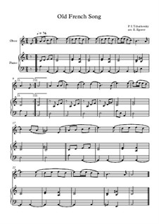 10 Easy Classical Pieces for Oboe and Piano Vol.5: Old French Song by Wolfgang Amadeus Mozart, Franz Schubert, Antonín Dvořák, Georges Bizet, Georg Friedrich Händel, Giuseppe Verdi, Pyotr Tchaikovsky, Émile Waldteufel, Adolphe Adam, Sebastián Yradier