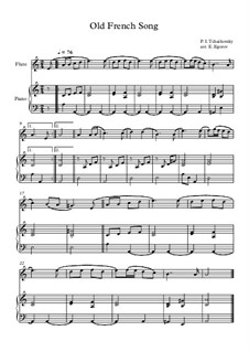 10 Easy Classical Pieces for Flute and Piano Vol.5: Old French Song by Wolfgang Amadeus Mozart, Franz Schubert, Antonín Dvořák, Georges Bizet, Georg Friedrich Händel, Giuseppe Verdi, Pyotr Tchaikovsky, Émile Waldteufel, Adolphe Adam, Sebastián Yradier