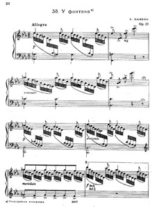 La source, Op.23: Para Piano by Albert Zabel