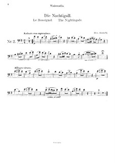 The Nightingale: para violoncelo e piano - parte violoncelo by Alexander Alyabyev