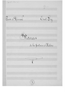 Stances de la fontaine d'Hélène (A Major): G maior by Ernst Levy