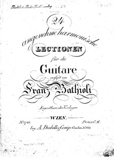Twenty Four Pleasant Harmonic Lectiones: Twenty Four Pleasant Harmonic Lectiones by Franz Bathioli