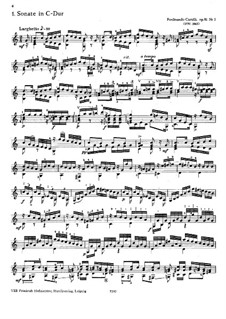 Sonata for Guitar in C Major, Op.81 No.1: For a single performer by Ferdinando Carulli