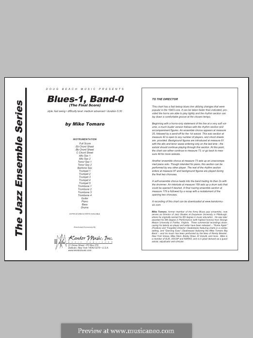 Blues-1, Band-0 (The Final Score): partitura completa by Mike Tomaro