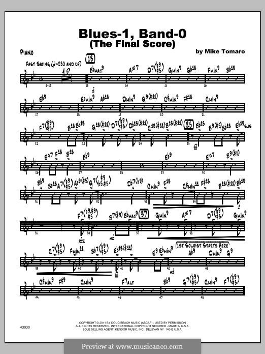 Blues-1, Band-0 (The Final Score): parte piano by Mike Tomaro