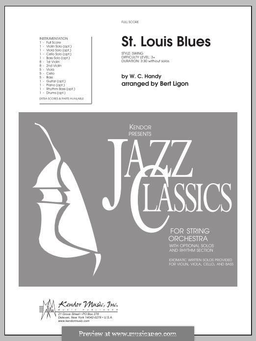 St. Louis Blues (arr. Ligon): partitura completa by William Christopher Handy