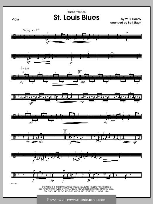 St. Louis Blues (arr. Ligon): parte viola by William Christopher Handy