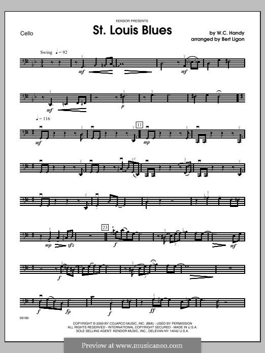 St. Louis Blues (arr. Ligon): parte violoncelo by William Christopher Handy