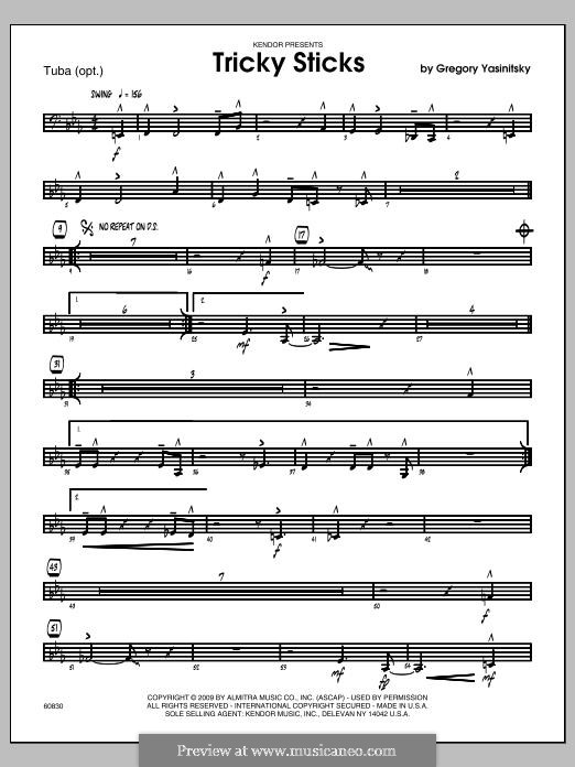 Tricky Sticks: Tuba, partes by Gregory Yasinitsky