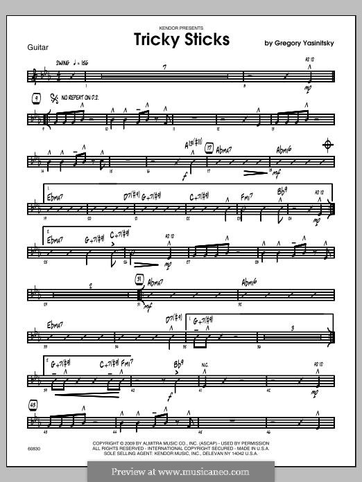 Tricky Sticks: parte Guitarra by Gregory Yasinitsky