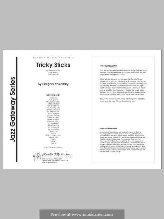 Tricky Sticks: partitura completa by Gregory Yasinitsky
