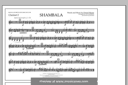 Shambala: Clarinet 2 part by Daniel Moore