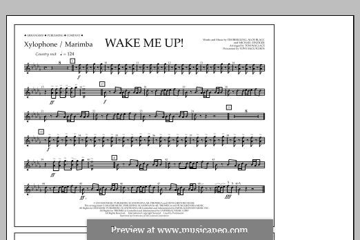 Wake Me Up! (arr. Tom Wallace): Xylophone/Marimba part by Aloe Blacc, Michael Einziger, Avicii, Arash Andreas Pournouri