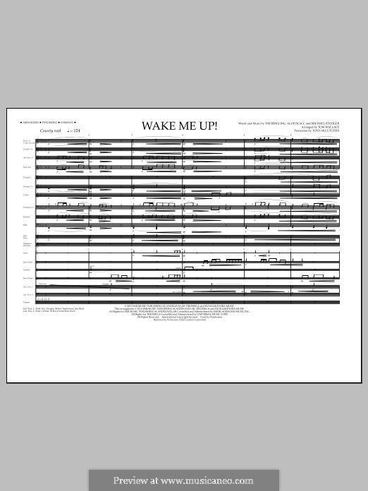 Wake Me Up! (arr. Tom Wallace): partitura completa by Aloe Blacc, Michael Einziger, Avicii, Arash Andreas Pournouri