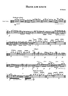 Piece for Viola, Op.9: For a single performer by Vitalii Manyk