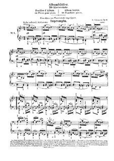 Album Leaves, Op.124: No.1 Impromptu by Robert Schumann