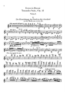 Turandot. Suite, BV 248 Op.41: parte violinos by Ferruccio Busoni