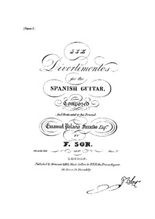Six Divertissements, Op.2: set completo by Fernando Sor