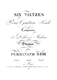 Six Waltzes, Op.18: seis valsas by Fernando Sor