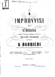 Four Improvisations: Para Guitarra by Girolamo Barbieri