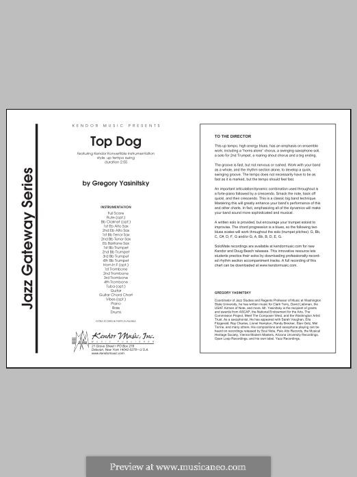 Top Dog: partitura completa by Gregory Yasinitsky