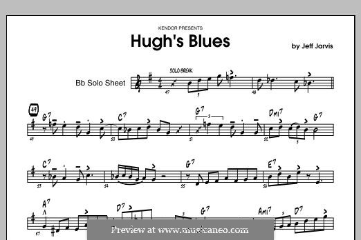 Hugh's Blues: Bb Solo Sheet part by Jeff Jarvis