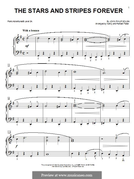 Stars and Stripes Forever : Para Piano by John Philip Sousa