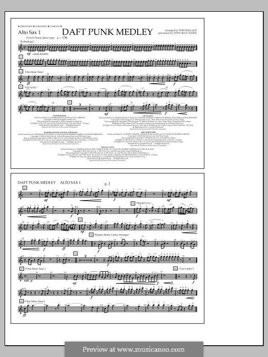 Daft Punk Medley: Alto Sax 1 part by Nile Rodgers