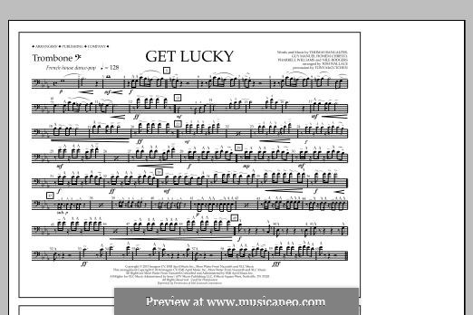 Get Lucky (arr. Tom Wallace): Trombone B.C. part by Nile Rodgers, Pharrell Williams, Thomas Bangalter, Guy-Manuel de Homem-Christo