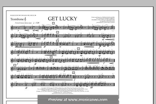 Get Lucky (arr. Tom Wallace): Trombone T.C. part by Nile Rodgers, Pharrell Williams, Thomas Bangalter, Guy-Manuel de Homem-Christo