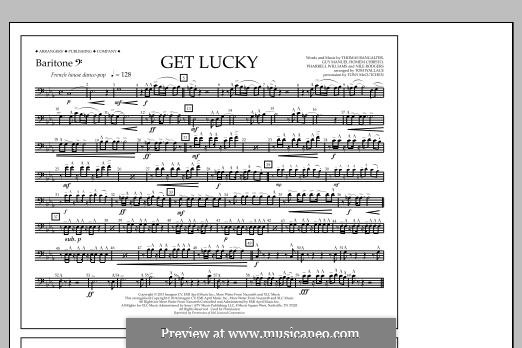 Get Lucky (arr. Tom Wallace): Baritone B.C. part by Nile Rodgers, Pharrell Williams, Thomas Bangalter, Guy-Manuel de Homem-Christo