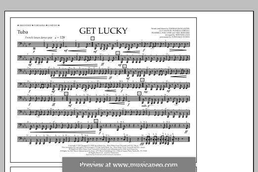 Get Lucky (arr. Tom Wallace): Tuba, partes by Nile Rodgers, Pharrell Williams, Thomas Bangalter, Guy-Manuel de Homem-Christo
