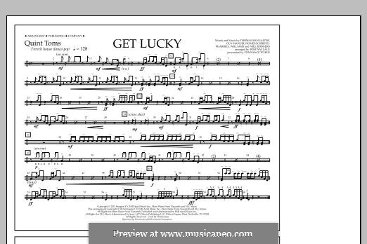 Get Lucky (arr. Tom Wallace): Quint-Toms part by Nile Rodgers, Pharrell Williams, Thomas Bangalter, Guy-Manuel de Homem-Christo