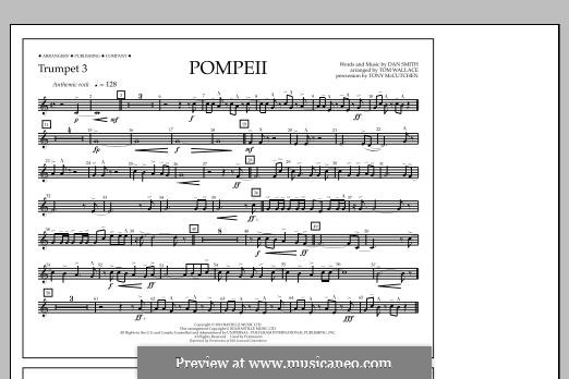 Pompeii (arr. Tom Wallace): Trumpet 3 part by Daniel Campbell Smith