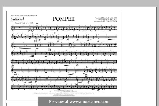 Pompeii (arr. Tom Wallace): Baritone T.C. part by Daniel Campbell Smith