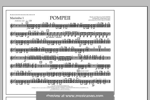 Pompeii (arr. Tom Wallace): Marimba 1 part by Daniel Campbell Smith