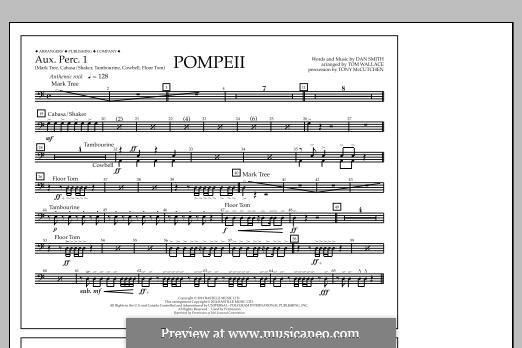 Pompeii (arr. Tom Wallace): Aux. Perc. 1 part by Daniel Campbell Smith